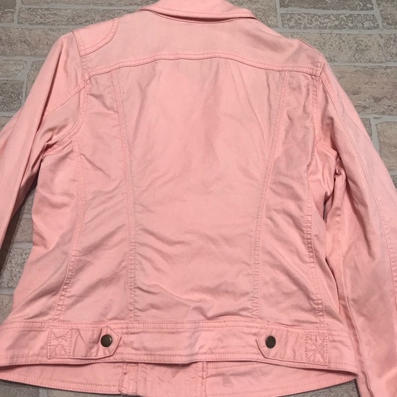Sanctuary pink denim jacket large zipper - Picture 6 of 6
